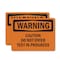 Signmission Caution Do Not Enter Test In Progress OSHA Warning Sign, Plastic, 10in W x 7in L, 2PK OS-2PACK-WS-P-710-L-12007 - alternate 1